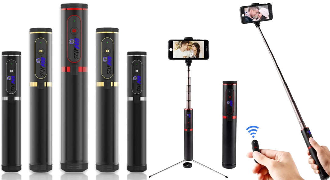 SelfPro® IL MIGLIOR TREPPIEDE AD ASTA TELESCOPICA CON TELECOMANDO PER SMARTPHONE